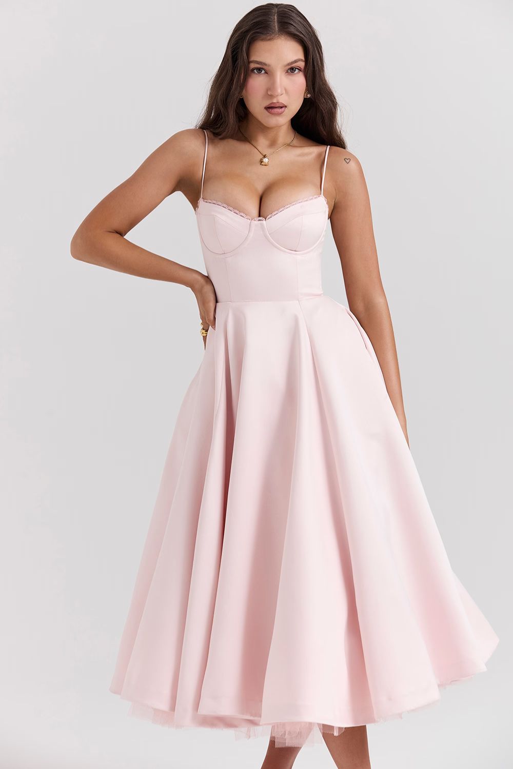 ISOLDE MIDI DRESS - BLUSH