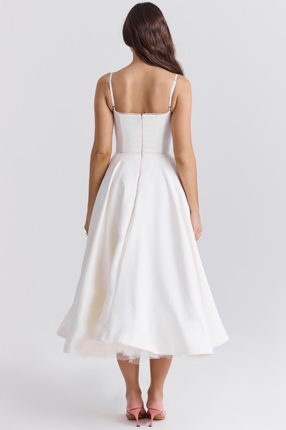 ISOLDE MIDI DRESS - WHITE