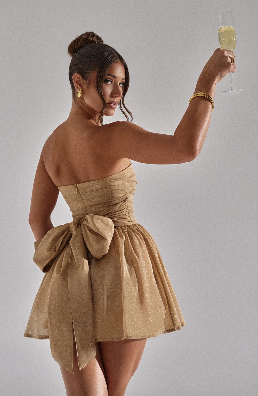 AUREA Glow Mini Dress - Golden Spark