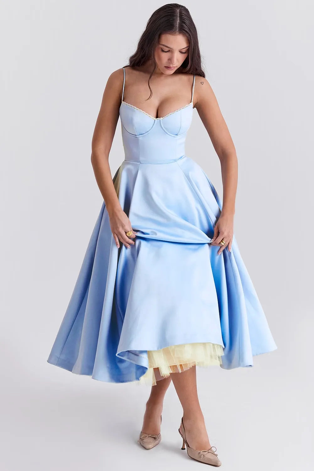 ISOLDE MIDI DRESS - BLUE