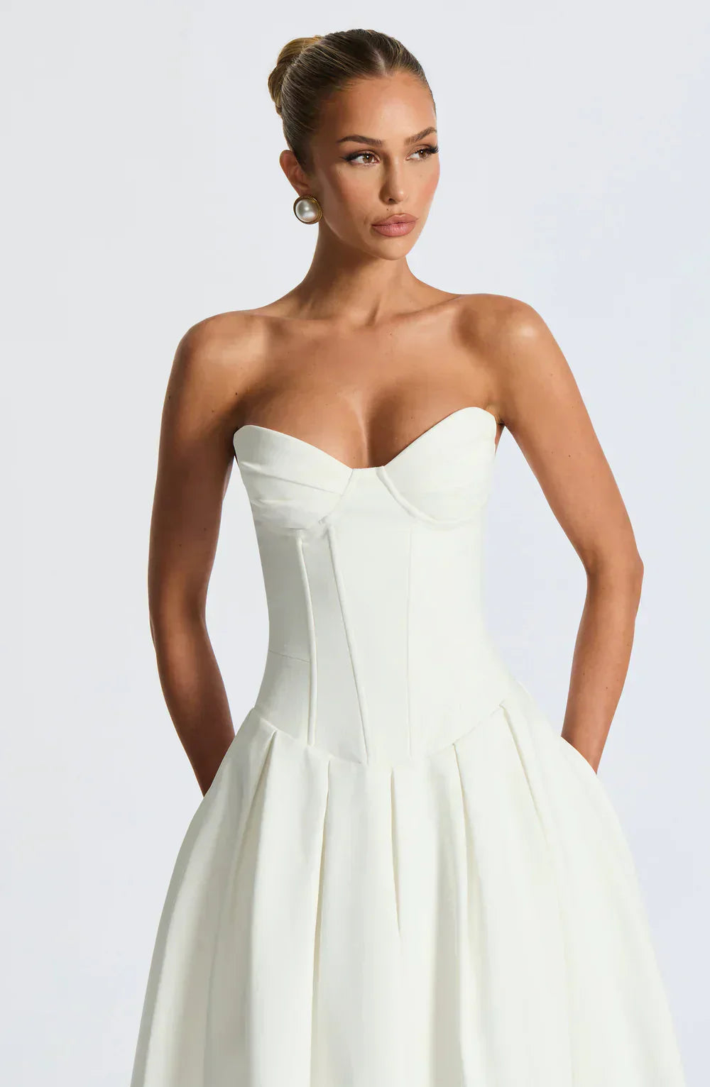 CAMILLE MIDI DRESS – IVORY