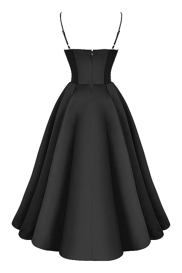 ISOLDE MIDI DRESS - BLACK