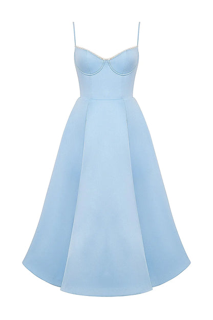 ISOLDE MIDI DRESS - BLUE