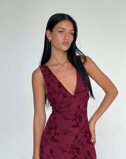 ELLA MAXI DRESS - RED