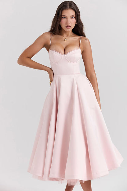 ISOLDE MIDI DRESS - BLUSH