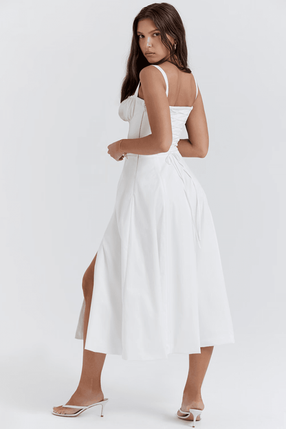 SUNHEART SUNSET LACE UP DRESS