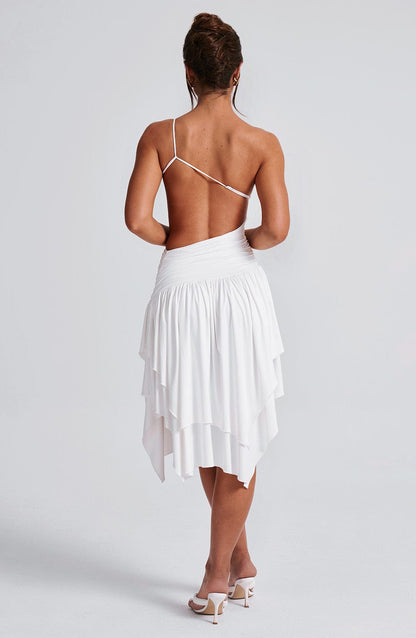 MAEVE MIDI DRESS - WHITE