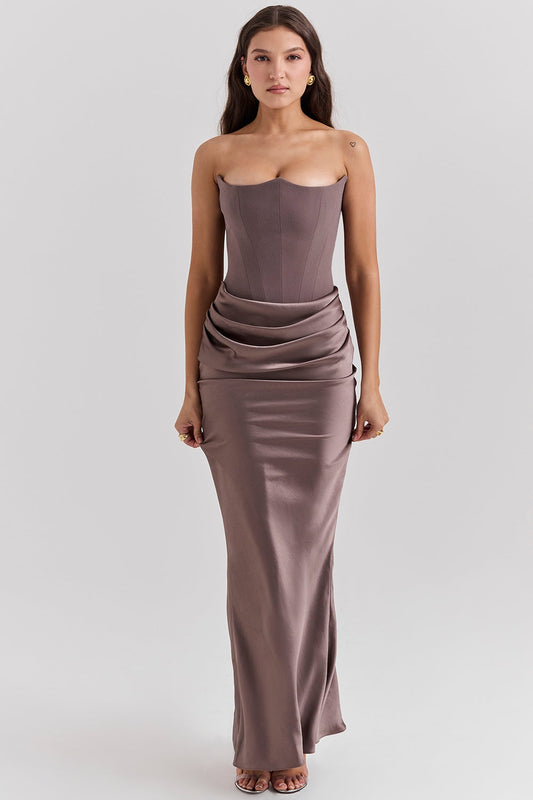 LAVINA MAXI DRESS - SMOKE