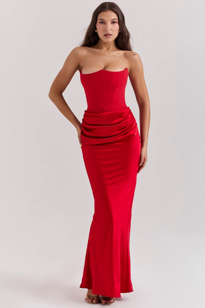 LAVINA MAXI DRESS - RUBY