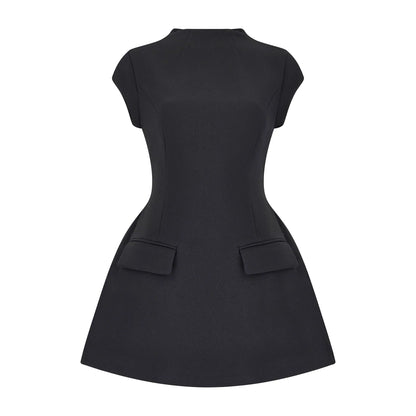 CASSIA MINI DRESS - BLACK