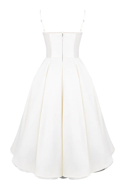ISOLDE MIDI DRESS - WHITE